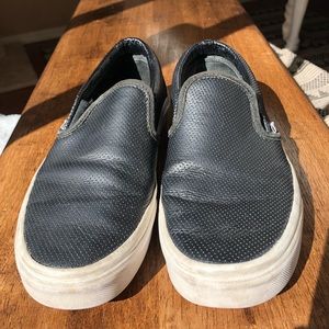 Vans Perforated Black Slip On Sneakers